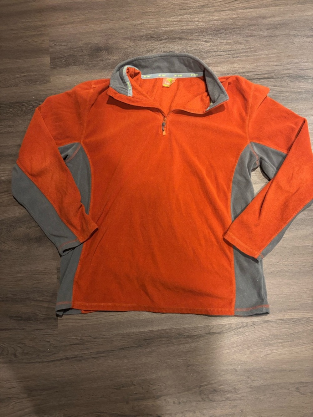 NordicTrack Orange Fleece Quarter-Zip Pullover